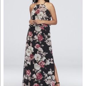 NWT Black Floral Maxi Dress